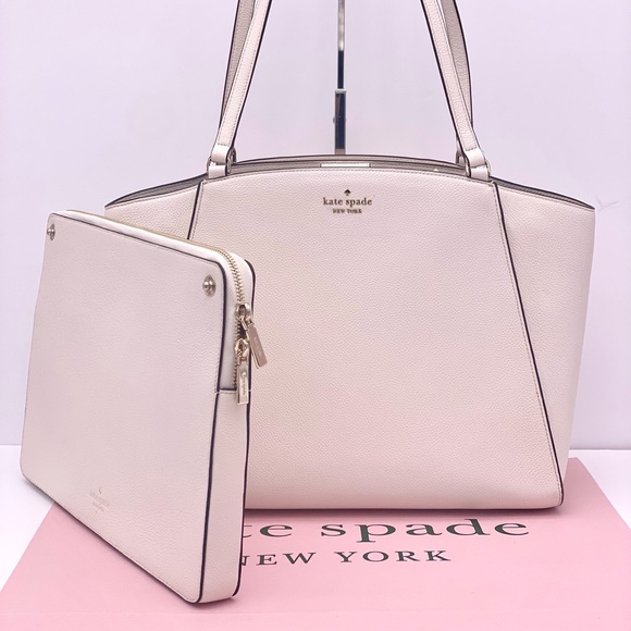 kate spade Bags Kate Spade Brim Laptop Tote Shoulder Bag White